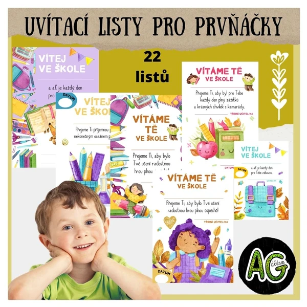 UVÍTACÍ LISTY NA PRVNÍ DEN ŠKOLY 1