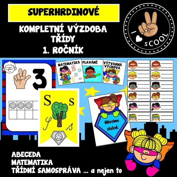Superhrdinové - výzdoba třídy 1. ročník 1