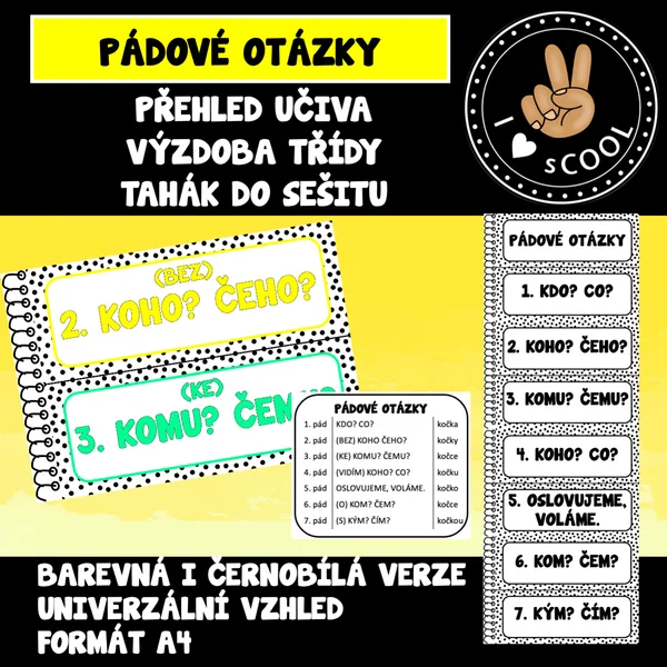 Pádové otázky - přehled učiva 1