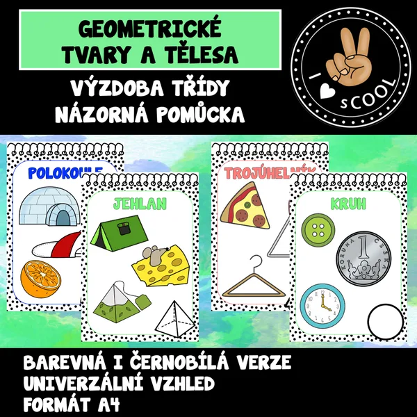 Geometrické tvary a tělesa - plakáty 1