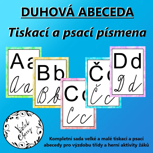 Duhová abeceda 4 - Tiskací a psací písmena 1