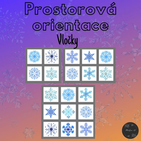 Vločky, prostorová orientace 1