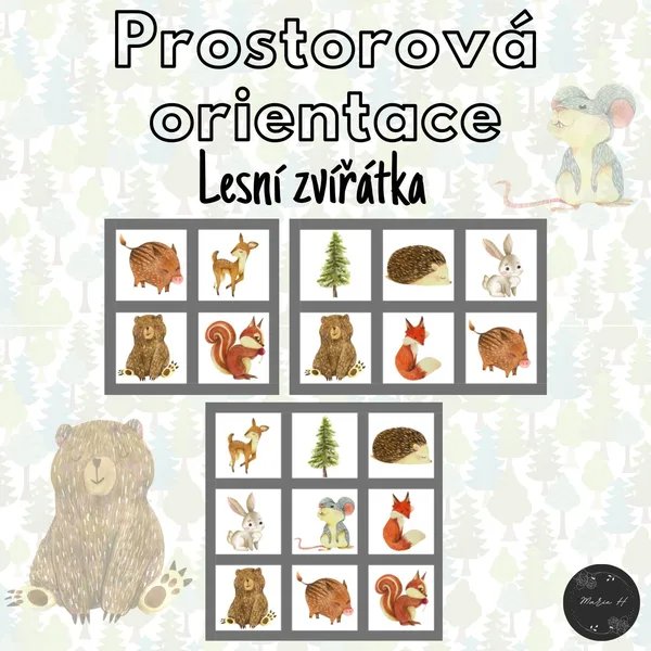 Lesní zvířátka, prostorová orientace 1