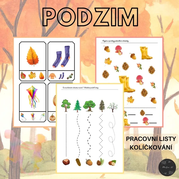 Podzim - pracovní listy a kolíčkování 1