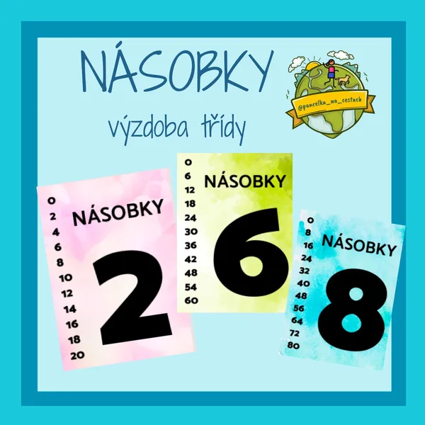 Násobky - výzdoba třídy a pomůcka pro děti 1