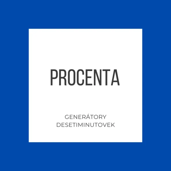 Procenta - generátory testů 1