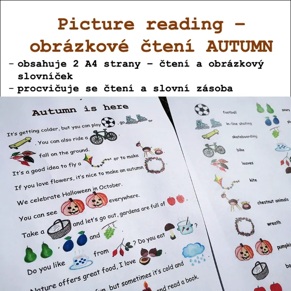 Picture reading Autumn - obrázkové čtení 1
