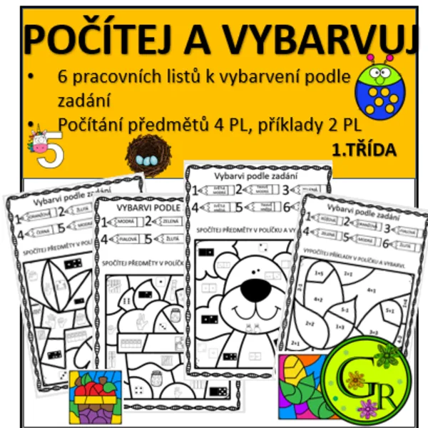 POČÍTEJ A VYBARVUJ 1