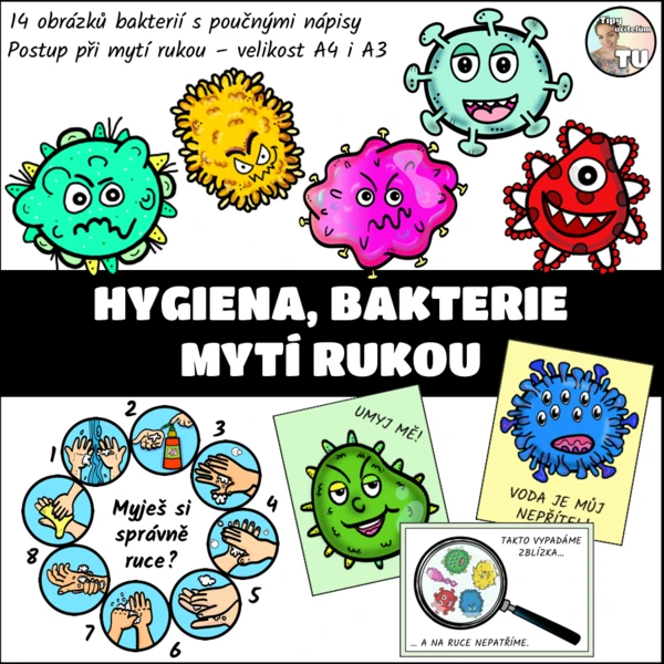 Bakterie, správné mytí rukou - výzdoba 1