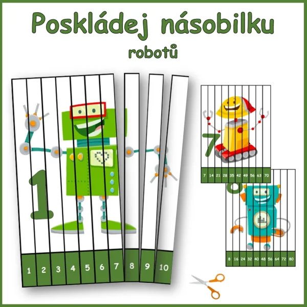 Poskládej násobilku ROBOTŮ 1