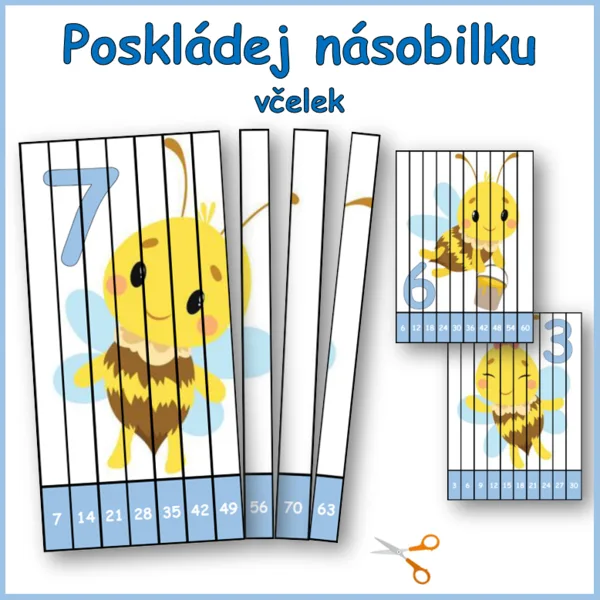 Poskládej násobilku VČELEK 1