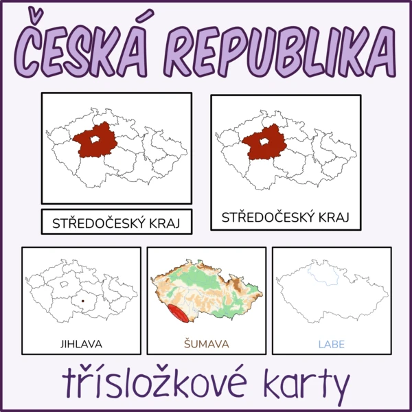Česká republika - Třísložkové karty 1