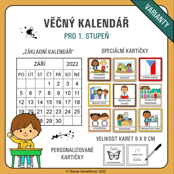 Věčný kalendář pro 1. stupeň 1