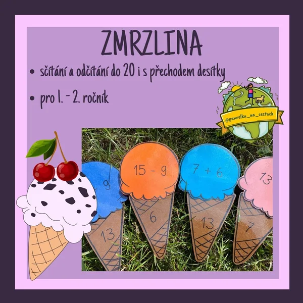 ZMRZLINA - sčítání a odčítání do 20 1