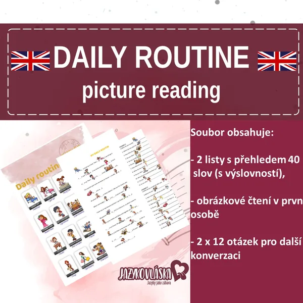 Daily routine picture reading 1
