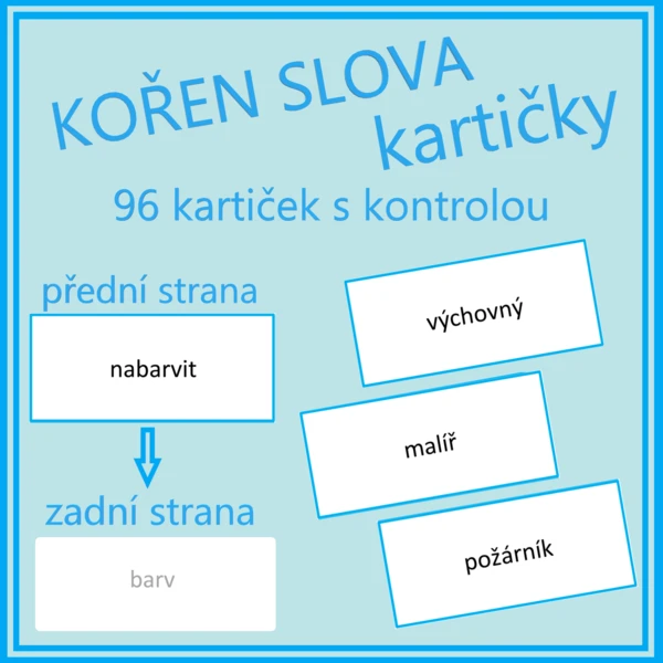 Kořen slova - kartičky 1