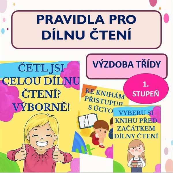 PRAVIDLA ČTENÁŘSKÉ DÍLNY - VÝZDOBA 1
