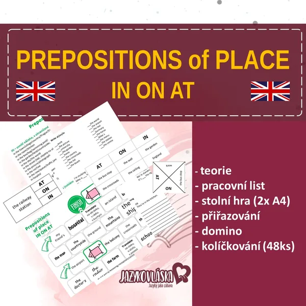 Prepositions of place IN ON AT 1