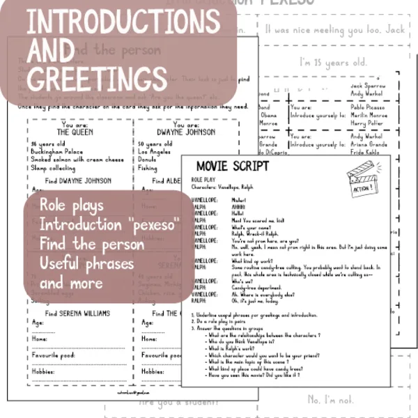 Introductions and greetings 1