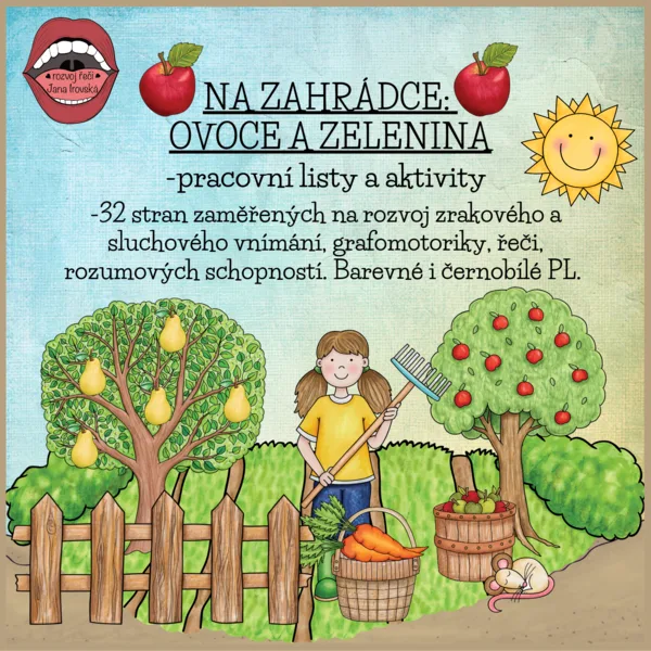 Na zahrádce: ovoce a zelenina, pracovní listy a aktivity 1