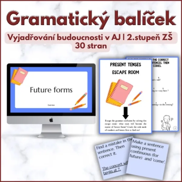 Gramatický balíček | Vyjadřování budoucnosti v AJ | 2.stupeň ZŠ 1