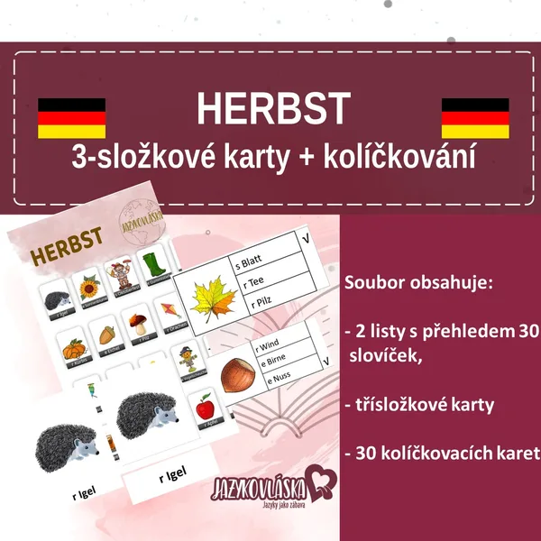 Herbst třísložkové karty + kolíčkování 1
