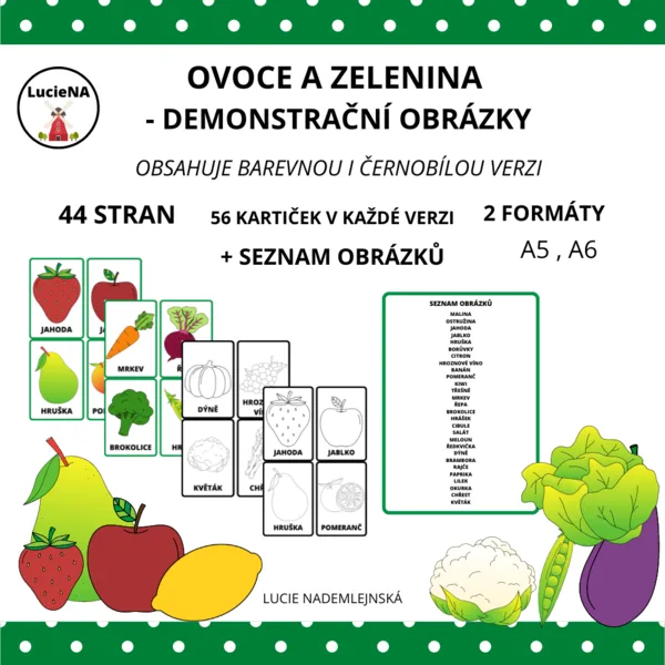 Ovoce a zelenina - demonstrační obrázky 1