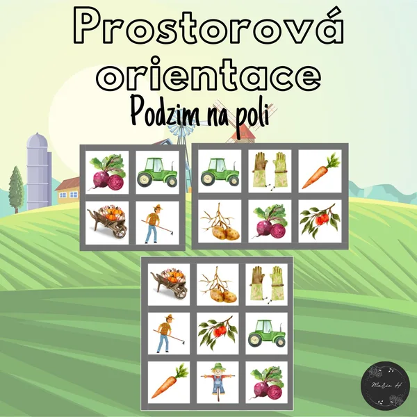Podzim na poli, prostorová orientace 1