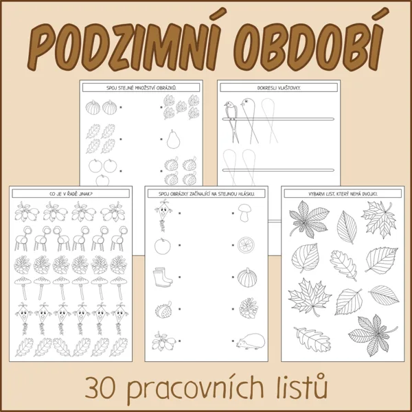 Podzim - pracovní listy 1