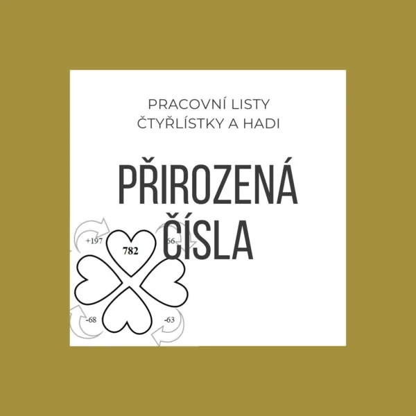 Přirozená čísla - pracovní listy; čtyřlístky a hadi 1