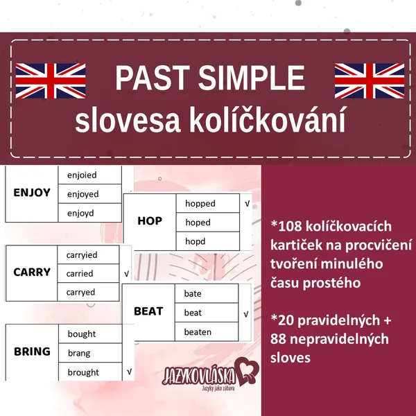 Past simple slovesa kolíčkování 1