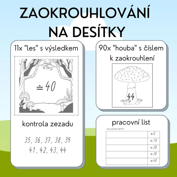 Zaokrouhlování na desítky 1