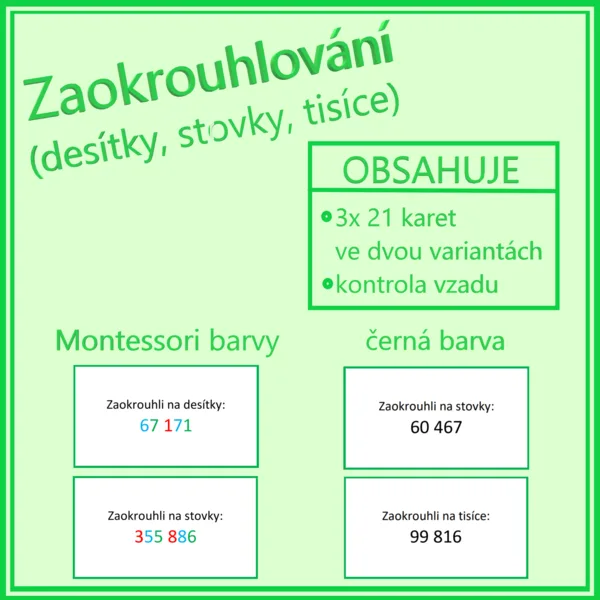 Zaokrouhlování (desítky, stovky, tisíce)  1