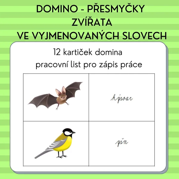 Zvířata ve vyjmenovaných slovech 1