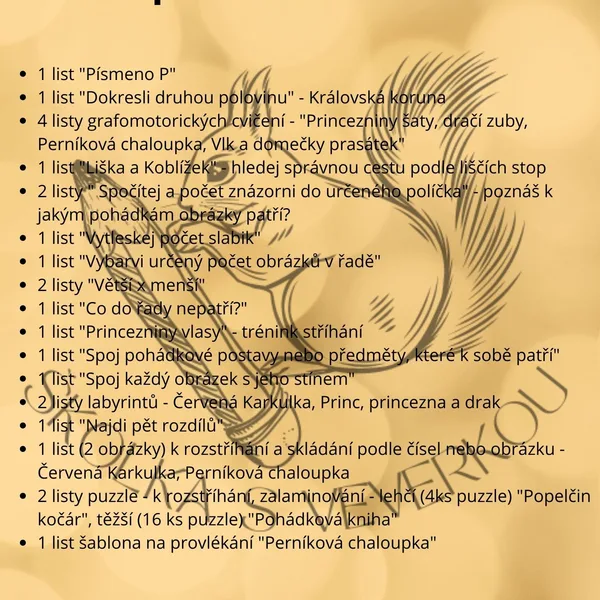 POHÁDKY - pracovní listy a činnosti 1