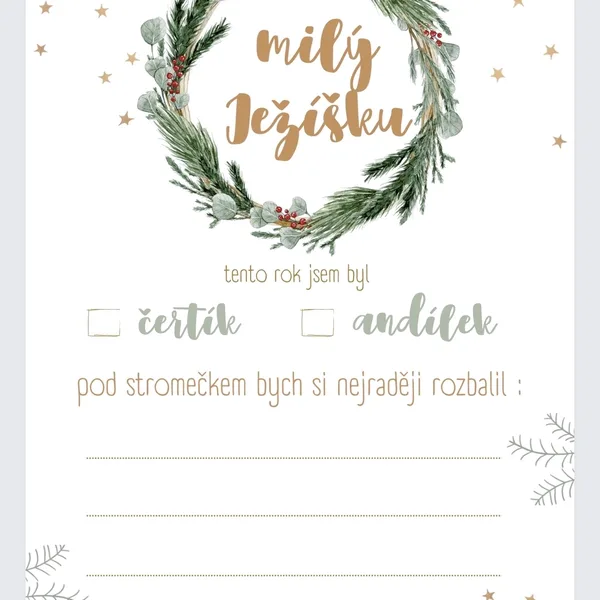 ADVENTNÍ KALENDÁŘ s úkoly na každý den & dopis Ježíškovi 1