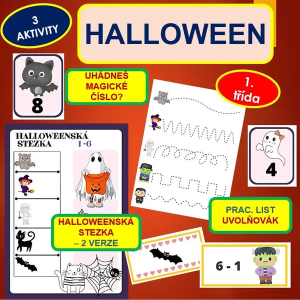 HALLOWEEN V MATEMATICE - 1. TŘÍDA ( 3 aktivity) 1