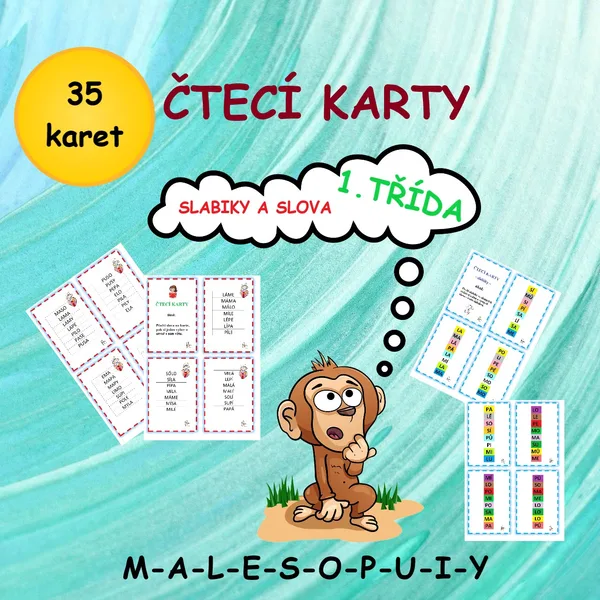 ČTECÍ KARTY PRVNÍCH SLABIK A SLOV 1