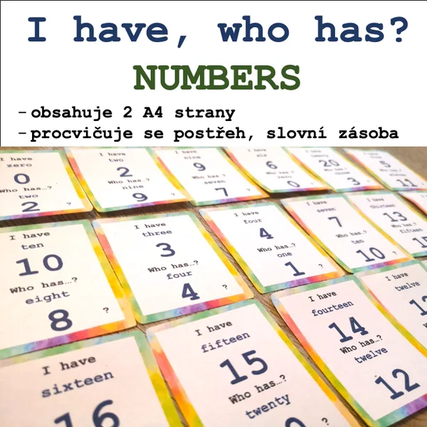 I have, who has? NUMBERS 0-20 1