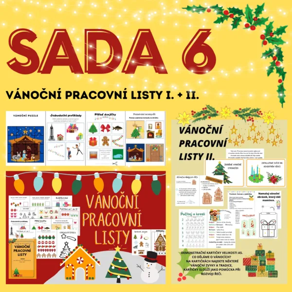 SADA 6 - Vánoční pracovní listy I.+II.  1