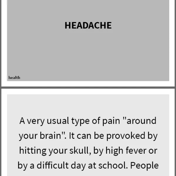 ENG - GUESS THE WORD / HEALTH (hádej slovo podle popisu) 1