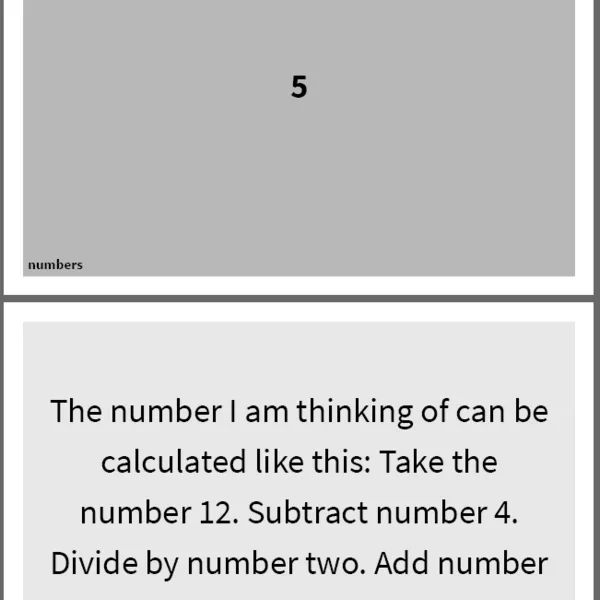 ENG - GUESS THE WORD / NUMBERS (hádej slovo podle popisu) 1