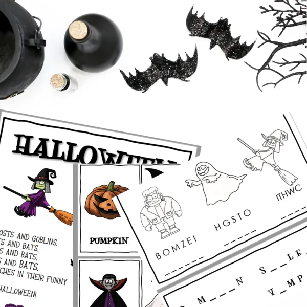 Halloween - flashcards, pracovní listy 1