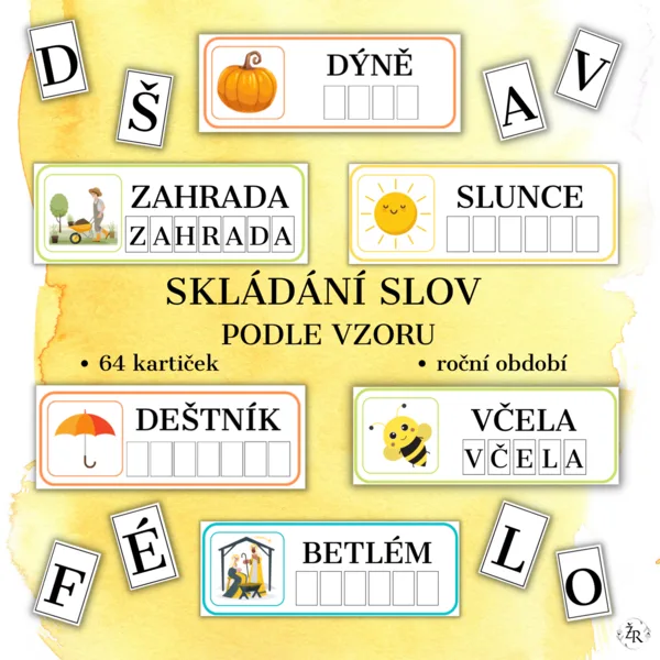 SKLÁDÁNÍ SLOV podle vzoru - Roční období 1