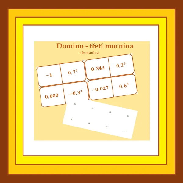 Třetí mocnina - domino 1