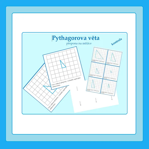 Pythagorova věta - přepona na mřížce 1