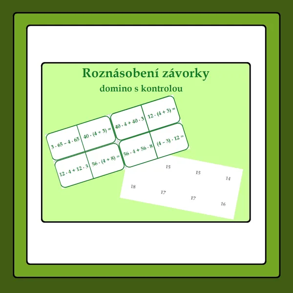 Roznásobení závorky - domino 1