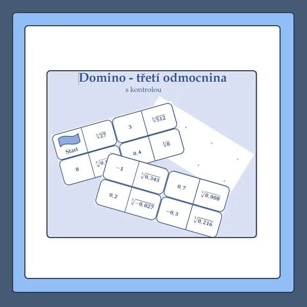 Třetí odmocnina - domino 1