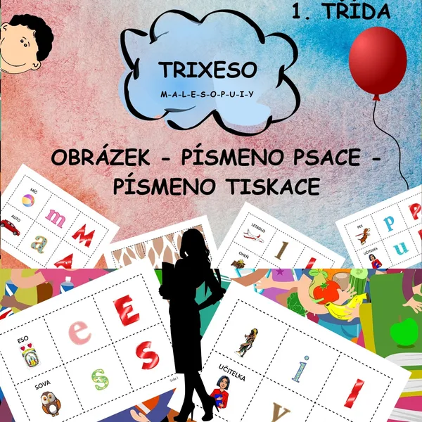 TRIEXESO k procvičení psaných písmenek - MALESOPUIY 1