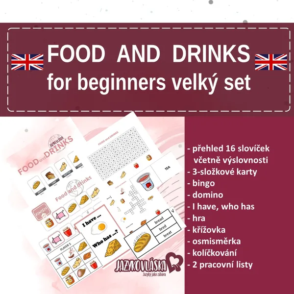 Food and drinks for beginners velký set 1